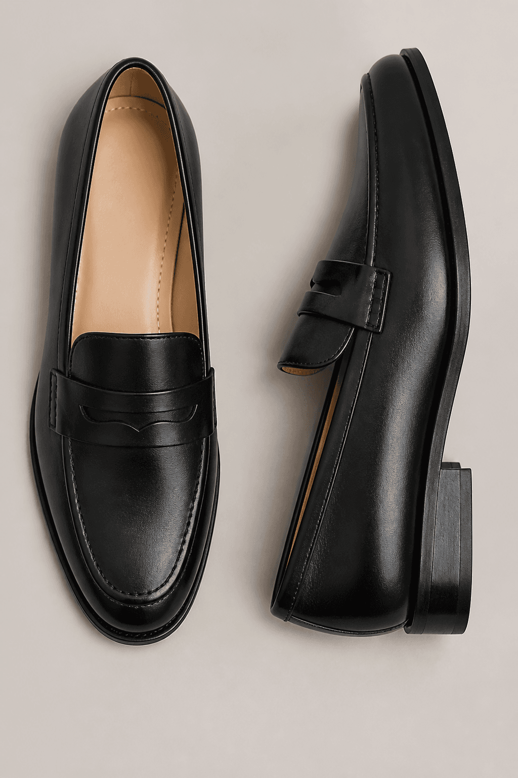 Black Leather Loafers